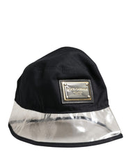 Dolce & Gabbana Schwarze Baumwolle Plastik Fischer Bucket Hat