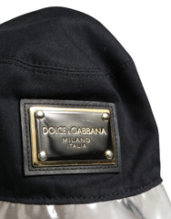 Dolce & Gabbana Schwarze Baumwolle Plastik Fischer Bucket Hat