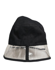 Dolce & Gabbana Schwarze Baumwolle Plastik Fischer Bucket Hat