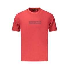 Napapijri Rotes Baumwoll-Herren-T-Shirt
