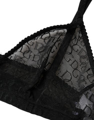 Dolce & Gabbana Logo Mania Transparenter Soft-Cup-BH Schwarz Unterwäsche