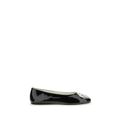Tory Burch Schwarze Ballerinas aus Kalbsleder vom Hausrind