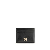 PINKO Black Calf Leather Bos Taurus Wallet