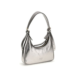PINKO Silberne Lammleder-Schultertasche Ovis Aries Aries