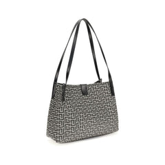 Balmain Black Cotton Shoulder Bag