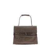 Moschino Brown Calf Leather Bos Taurus Handbag