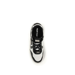 Philipp Plein Schwarze Kalbsleder Bos Taurus Sport-Sneakers