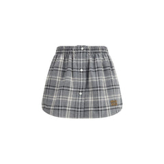 Miu Miu Minirock aus grauer Baumwolle
