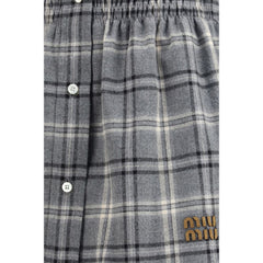 Miu Miu Minirock aus grauer Baumwolle