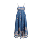 Alemais Blue Linen Casual Dress
