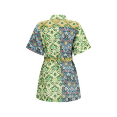 Alemais Mehrfarbiges Leinen-Freizeitkleid