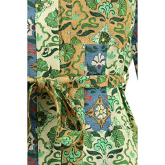 Alemais Mehrfarbiges Leinen-Freizeitkleid