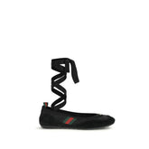Gucci Black Fabric Ballet Flats