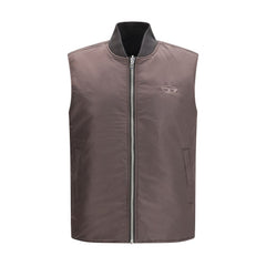 Diesel Brown Polyamide Sleveless Jacket