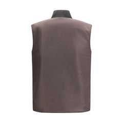 Diesel Brown Polyamide Sleveless Jacket