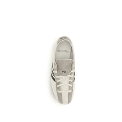 Y-3 White Calf Leather Bos Taurus Athletic Sneakers