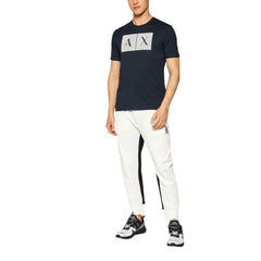 Armani Exchange Blaues Baumwoll-T-Shirt