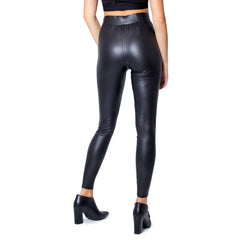 Nur schwarze Polyester-Leggings