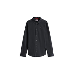 Tommy Hilfiger Jeans schwarzes Baumwoll-Anzughemd