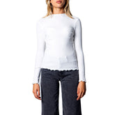 Alleen witte polyester coltrui