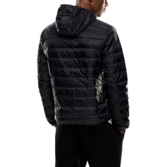 EA7 Emporio Armani Bicolor Polyamid-Jacke in voller Länge