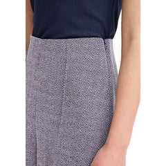 ICHI Blue Polyester Casual Pants
