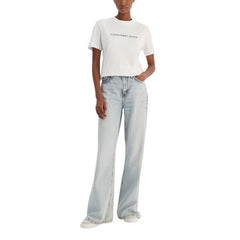 Calvin Klein Jeans Weißes Baumwoll-T-Shirt