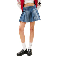 Tommy Hilfiger Jeans Blauer Minirock aus recycelter Baumwolle