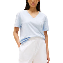Tommy Hilfiger Blaues T-Shirt aus Bio-Baumwolle