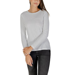 Armani Exchange Weißes Baumwoll-Langarm-T-Shirt