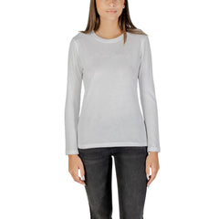 Armani Exchange Weißes Baumwoll-Langarm-T-Shirt