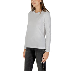 Armani Exchange Weißes Baumwoll-Langarm-T-Shirt