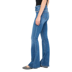 Liu Jo Blaue Baumwoll-Bootcut-Jeans