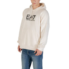 EA7 Emporio Armani Schwarz-weißer Hoodie aus Baumwolle