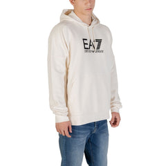 EA7 Emporio Armani Schwarz-weißer Hoodie aus Baumwolle