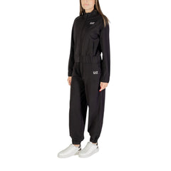 EA7 Emporio Armani Schwarzer Baumwoll-Trainingsanzug