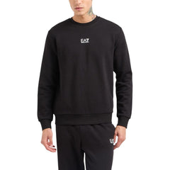 EA7 Emporio Armani Schwarzes Baumwoll-Sweatshirt