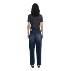 Desigual Blaue Baumwoll-Boyfriend-Jeans