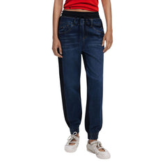 Desigual blaue Baumwoll-Jogginghose