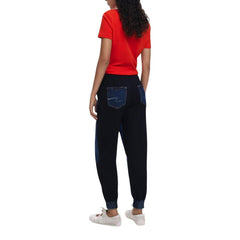Desigual blaue Baumwoll-Jogginghose