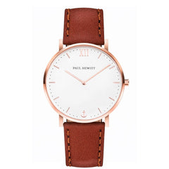 PAUL HEWITT Braune Lederarmbanduhr