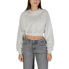 Tommy Hilfiger Jeans Sweatshirt aus recycelter Baumwolle, Cremefarben