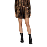 Enkel Bruine Gerecyclede Polyester Minishort