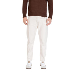 Gianni Lupo Creamfarbene Baumwoll-Jeans in Relaxed Fit