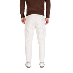 Gianni Lupo Creamfarbene Baumwoll-Jeans in Relaxed Fit