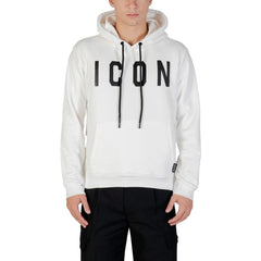 Icon Kapuzenpullover aus Baumwolle in Schwarzweiß
