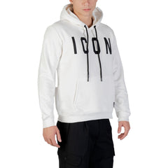 Icon Kapuzenpullover aus Baumwolle in Schwarzweiß