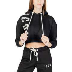 Icon Schwarzer Baumwoll-Kapuzenpullover
