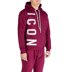 Icon Bordeaux Baumwoll-Kapuzenpullover