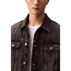 Calvin Klein Jeans Schwarze Jeansjacke aus Baumwolle